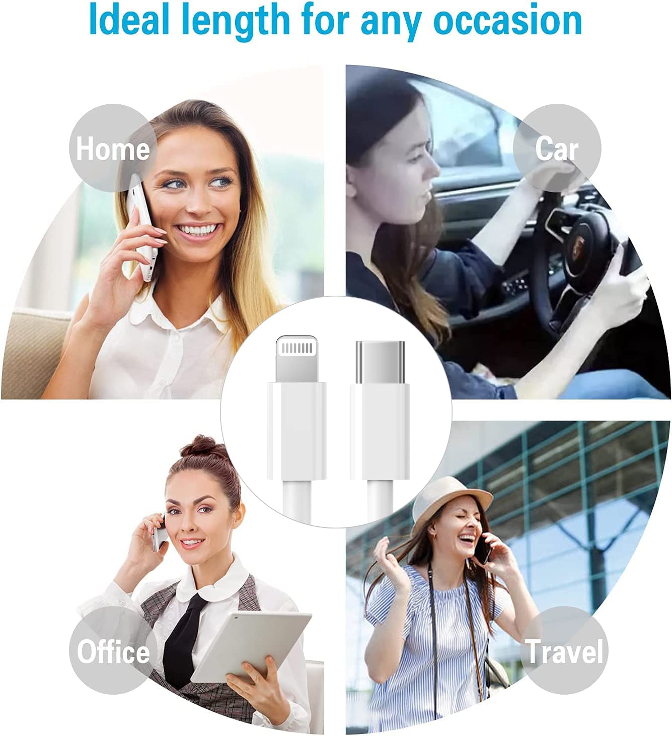 USB C to Lightning Cable 3Pack