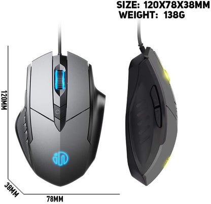 Wired Mouse with 6 Button Silent Click