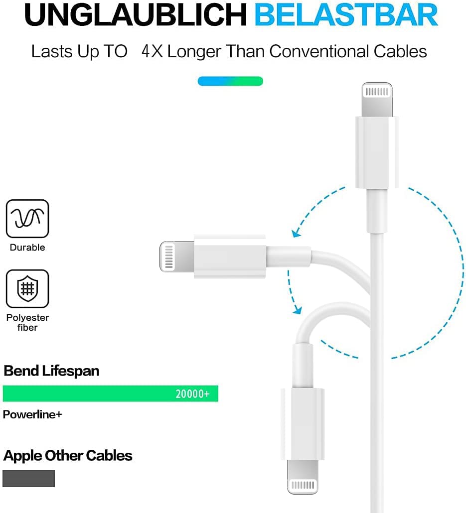USB C to Lightning Cable 3Pack