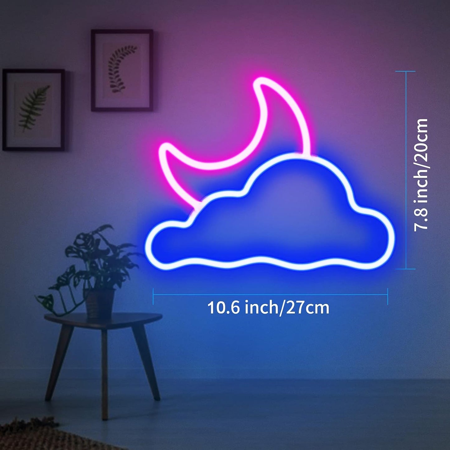Neon Sign - Cloud and Moon Led Neon Light