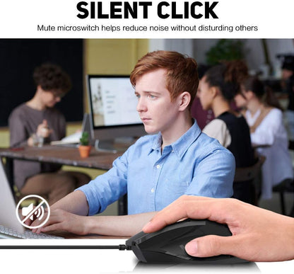 Wired Mouse with 6 Button Silent Click