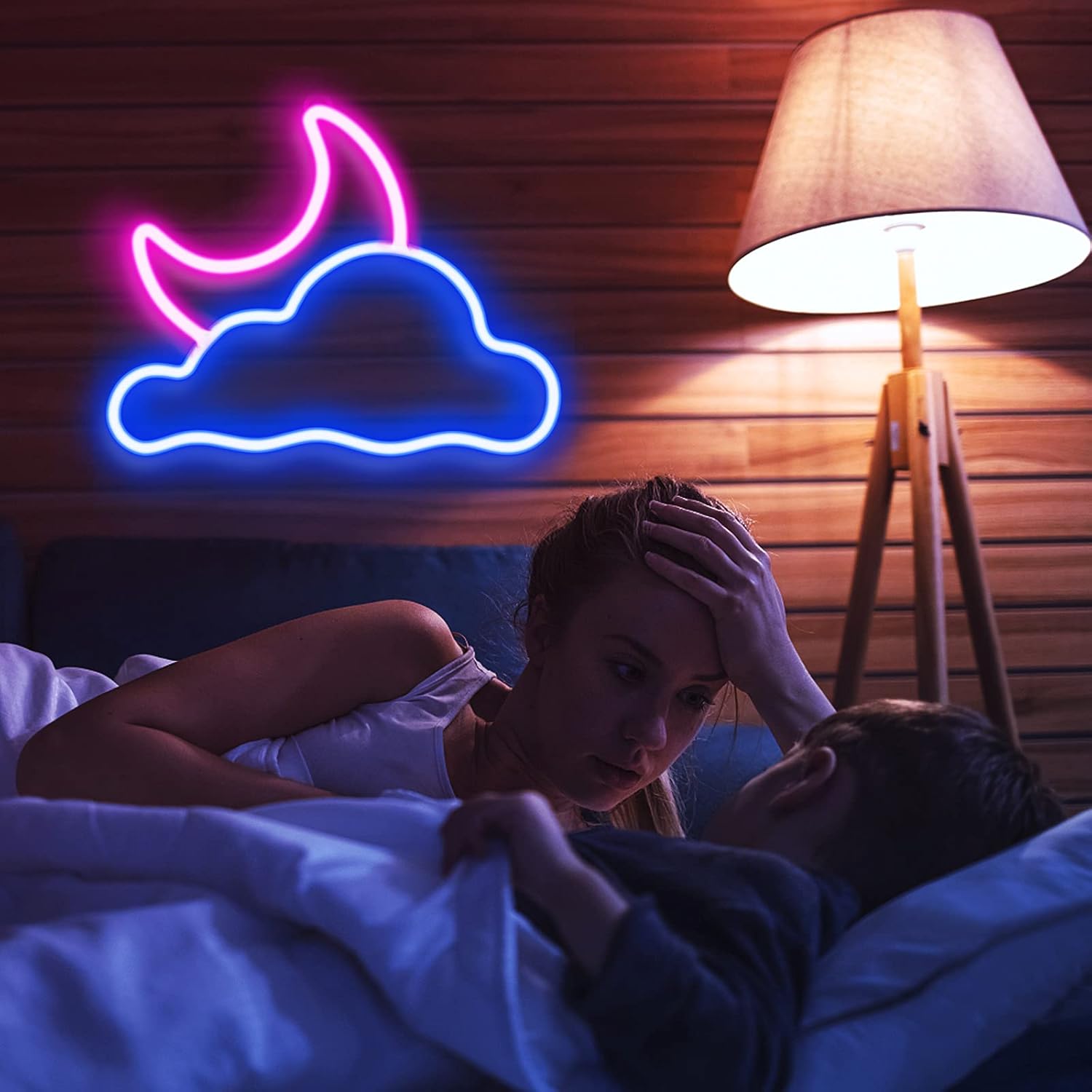 Neon Sign - Cloud and Moon Led Neon Light