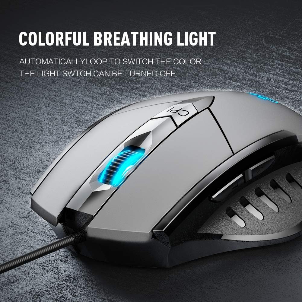 Wired Mouse with 6 Button Silent Click