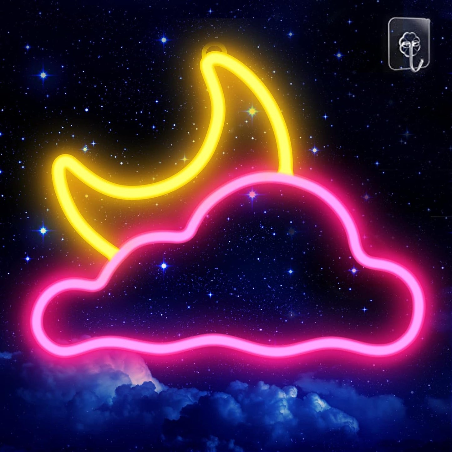 Neon Sign - Cloud and Moon Led Neon Light