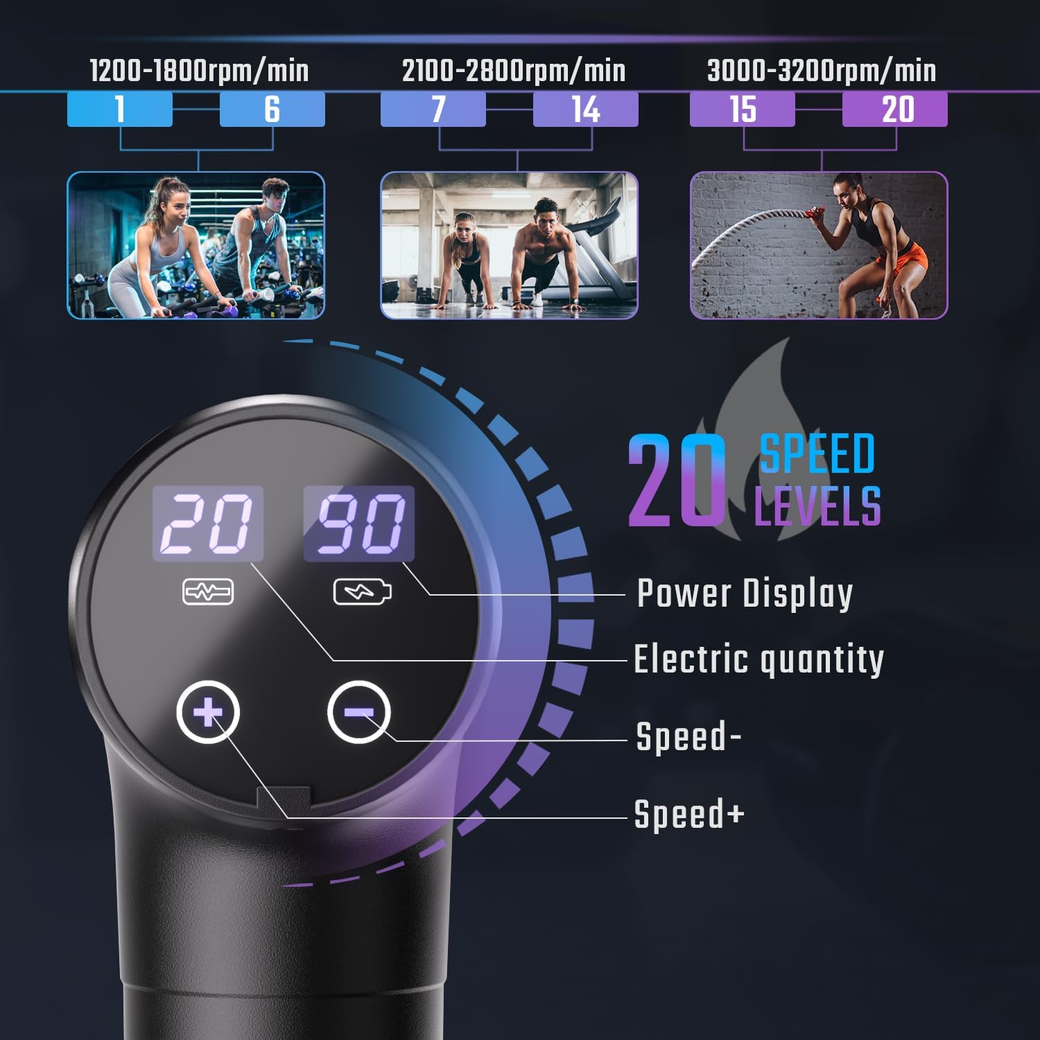 20 Speed Massage Gun
