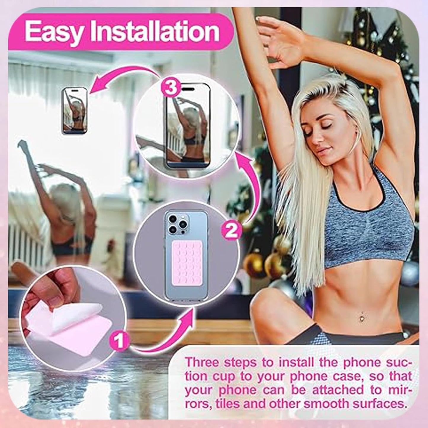 2PCS Silicon Suction Phone Case Mount