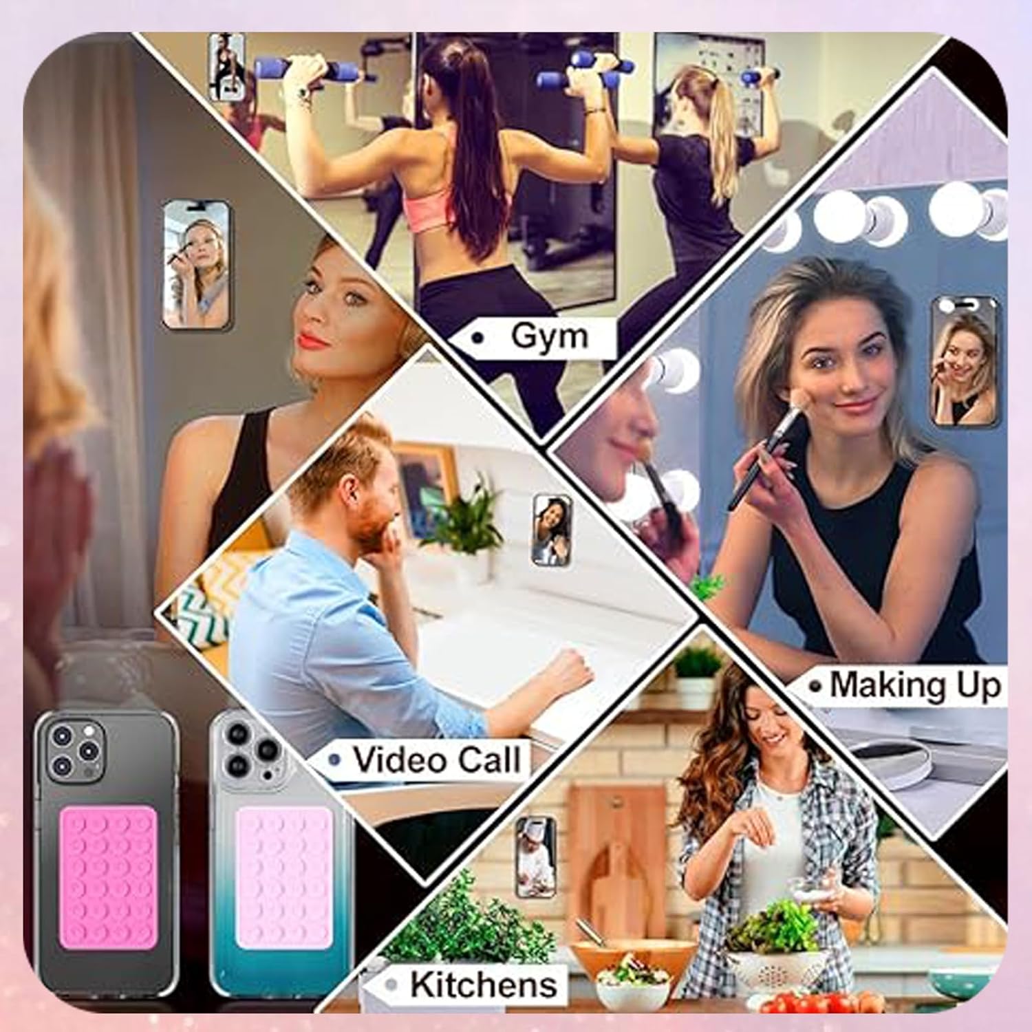 2PCS Silicon Suction Phone Case Mount