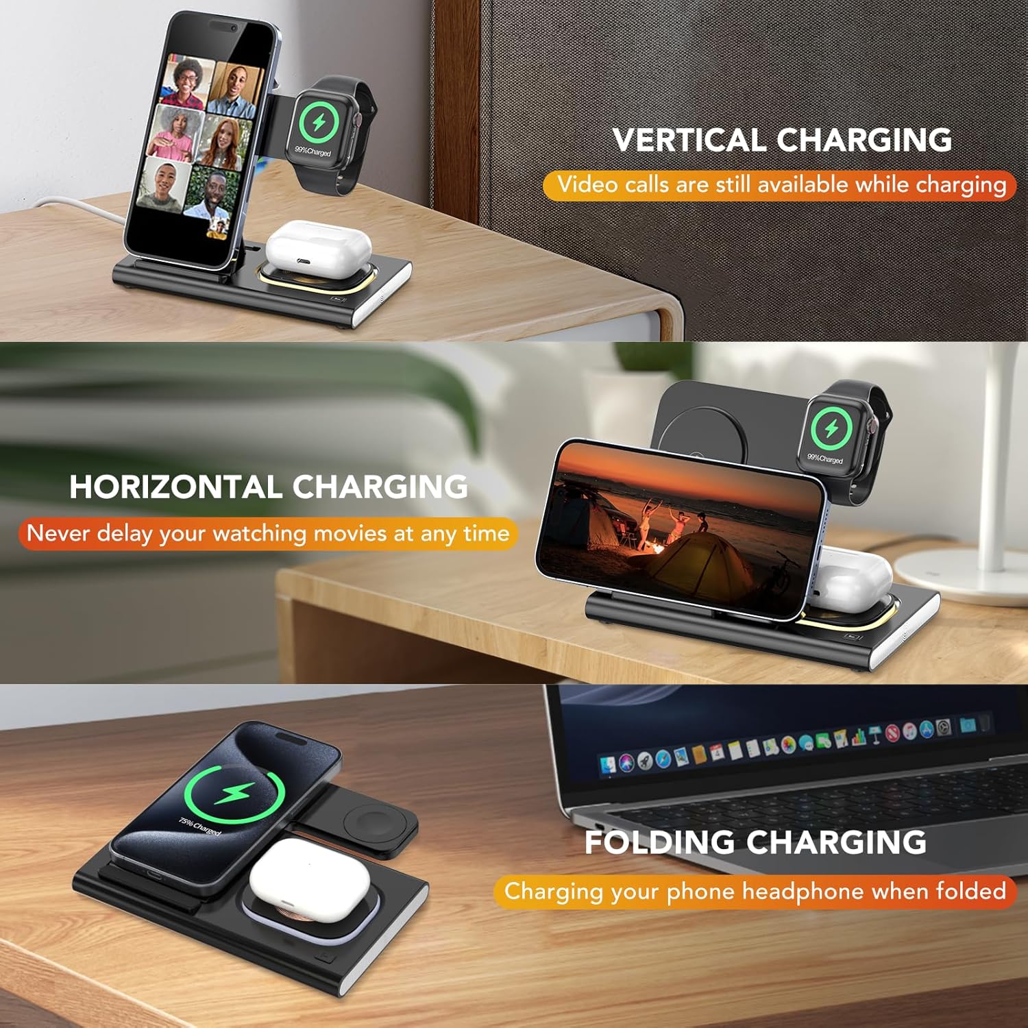 3 in 1 Wireless Charger